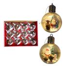 Kit 12 Bola De Natal Led Luminária Decoração Árvore Natalina