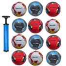 kit 12 bolas de futebol infantill nº5 profissional cores aleatorias com bomba encher material sintético kit 12 bolas de futebol infantill nº5 profissional cores aleatorias com bomba encher material sintético