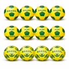 Kit 12 Bolas Infantil Brasil Vinil Copa Futebol Lider