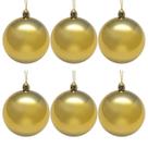 Kit 12 Bolas Natal Dourada 15cm Pendente Árvore Enfeite
