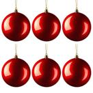Kit 12 Bolas Natal Vermelha 15cm Pendente Árvore Enfeite