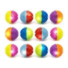 Kit 12 Bolinha Com Cravo Luz E Apito Brinquedo Interativo Para Cães Gatos