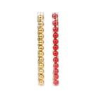 Kit 12 Bolinhas de Natal Lisa 3cm Mista Vermelho e Dourado