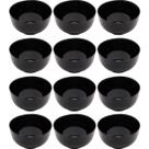 Kit 12 Bowls de Vidro Preto 700ml Cumbucas Saladas Caldos Sobremesas Opalino Lyor