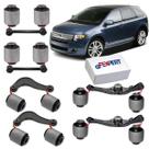 Kit 12 Buchas Braço Curvo Reto Bandeja Suspensão Traseira Edge 2007 2008 2009 2010