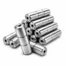 Kit 12 Cabos Alumínio 10,5cm Para Espetos e Grelha Furo 8mm