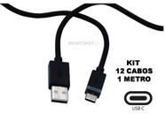 Kit 12 Cabos USB Tipo C 1 Metro Conectividade Completa para Todos os Dispositivos Kit 12 Cabos USB Tipo C 1 Metro Conectividade Completa para Todos os Dispositivos