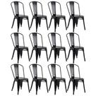Kit 12 Cadeiras Iron Tolix - Preto