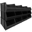Kit 12 Caixa Box Gaveteiro Industrial Bin Preta N8 19x31x41