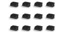 KIT 12 CAIXAS BIN ORGANIZADORA PLÁSTICA Nº8 PRETA