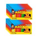 Kit 12 caixas de massinha de modelar Magix 180g com 12 cores cada