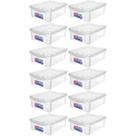 Kit 12 Caixas Organizadoras Ordene 13,5L Tampa Empilhável Ra Kit 12 Caixas Organizadoras Ordene 13,5L Tampa Empilhável Ra