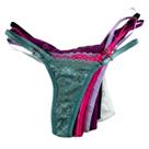 Kit 12 Calcinha Fio Premium Renda Luxo Alça Regulável Empório Da Roupa - Multicolorido