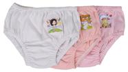 Kit 12 Calcinhas Bebê Infantil Estampadas 100% Algodão