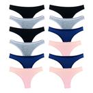 Kit 12 Calcinhas Fio Dental Algodão Cotton Básica Lisa Lingerie Kit 12 Calcinhas Fio Dental Algodão Cotton Básica Lisa Lingerie