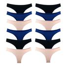 Kit 12 Calcinhas Tanga Algodão Cotton Básica Lisa Lingerie