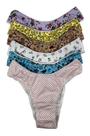 Kit 12 Calcinhas Tanga Em Algodão Adulto Estampada P