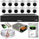 Kit 12 Câmera 1220D mic intelbras Com Áudio dvr 1016 C/hd 2tb