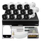 Kit 12 Câmeras Intelbras 1220b Full Hd 1080p Dvr 16 Canais