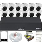 Kit 12 Câmeras Intelbras Dome 1120d Dvr Mhdx 16 Canais Hd 3TB