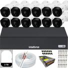 Kit 12 Câmeras Intelbras Multi Hd 1120b Dvr 16 Canais Hd 2TB