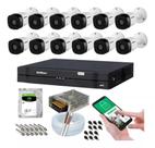 Kit 12 Câmeras Multi Hd Intelbras 1120b Dvr 16 Canais Com Hd 3tb
