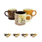 kit 12 Caneca de Cerâmica café 110ml chá cappuccino