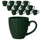 Kit 12 Caneca Xicara De Cerâmica Frisada De 290ml Café Chá
