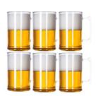 Kit 12 Canecas de Chopp Acrílico Transparente 400ml