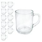 Kit 12 Canecas De Vidro Lisa Praticasa Transparente 250ml
