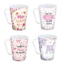 Kit 12 Canecas Decoradas Dia das Mães 430ml Personalizadas Estampa Sortida