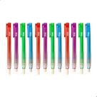 Kit 12 Caneta Borracha Sintetica Acao Mecanica 6,6mm Atacado