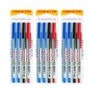 Kit 12 Caneta esferográfica Compactor 0.7mm azul, preta e vermelha Kit 12 Caneta esferográfica Compactor 0.7mm azul, preta e vermelha