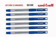 Kit 12 Caneta Esferográfica Lakubo 1.0mm Azul Uni-ball Sg100
