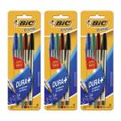 Kit 12 canetas Bic Cristal 1.0mm azul, preta, verde e vermelha Kit 12 canetas Bic Cristal 1.0mm azul, preta, verde e vermelha