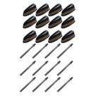 Kit 12 Canoas Tom Caixa Preta 19.6 + 12 Parafusos 55mm x 6mm