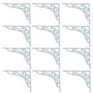 Kit 12 Cantoneiras Brancas Suporte Parede Prateleira 20x25cm