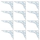 Kit 12 Cantoneiras Brancas Suporte Parede Prateleira 20x25cm