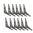 Kit 12 Cantoneiras Ouro Pincelado Suporte Parede 20X25Cm