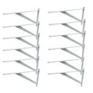 Kit 12 Cantoneiras Reforçadas Mão Francesa Branca 20cm x 15cm Novoletto