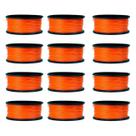 Kit 12 Carretel De Linha De Pedreiro Lisa 100 Metros Laranja