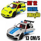 Kit 12 Carrinhos de Metal Polícia SWAT 13cm para Brincar e Colecionar Kit 12 Carrinhos de Metal Polícia SWAT 13cm para Brincar e Colecionar