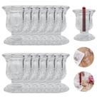 Kit 12 Castiçal de Vidro Porta Velas Transparente Decoração Kit 12 Castiçal de Vidro Porta Velas Transparente Decoração