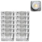 Kit 12 Castiçal de Vidro Quadrado Porta Velas Decoração 5cm