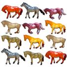 Kit 12 Cavalos Animais Realistas Plástico Grandes Maquetes Kit 12 Cavalos Animais Realistas Plástico Grandes Maquetes