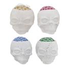 Kit 12 Caveiras Squishies para decoração de festa de Halloween