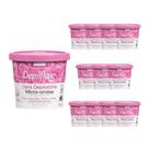 Kit 12 Cera de Microondas para Depilação Corporal Buço Axila Virilha Rosas Depilflax 100g