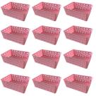 Kit 12 Cestos Multiuso Organizador Empilhável Gaveta 19x14x6