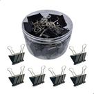 Kit 12 Clips Grampo Prendedor Borboleta De Papel Binder 51mm