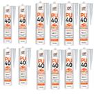 Kit 12 Cola Pu 40 Flex Silicone Selante 380g Orbi Branco